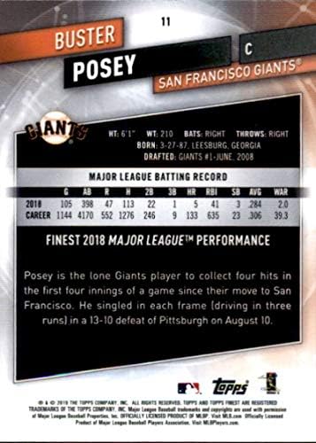 2019 הטוב ביותר 11 באסטר פוסי סן פרנסיסקו ענקים MLB כרטיס מסחר בייסבול