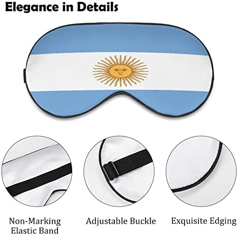 מסכת שינה של דגל ארגנטינה עם רצועה מתכווננת כיסוי עין רך כיסוי עיניים כיסוי עיניים לנסיעות להירגע תנומה