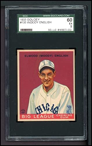 1933 Goudey 135 Woody English Chicago Cubs SGC SGC 5.00 Cubs