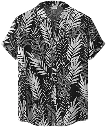 חולצות חג דודובבי מתנה עבורו קיץ שרוול קצר חדש בתוספת גודל גודל דש רופף חולצת הדפס הוואי