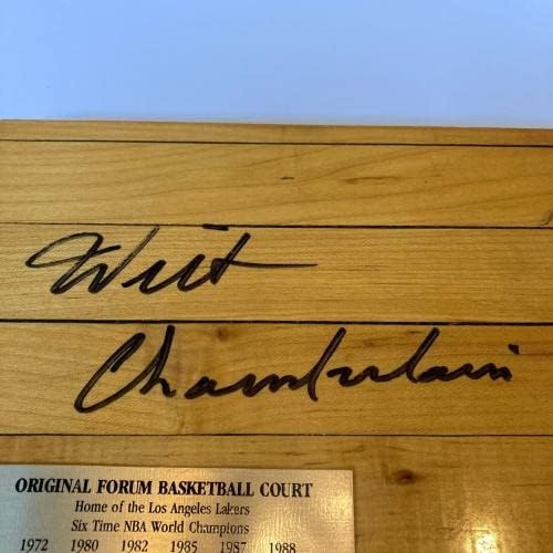Wilt Chamberlain חתום על לוס אנג'לס לייקרס משחק פורום משומש קומה JSA COA - משחק חתימה משומש